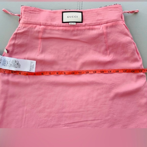 GUCCI GG “BLIND FOR LOVE” Embroidered Tweed Skirt in Black/White Size 40 NWOT - Picture 8 of 9